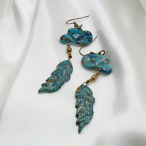 Turquoise Drift Feather Dangles