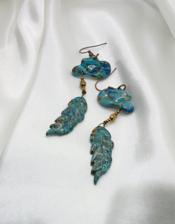 Turquoise Drift Feather Dangles