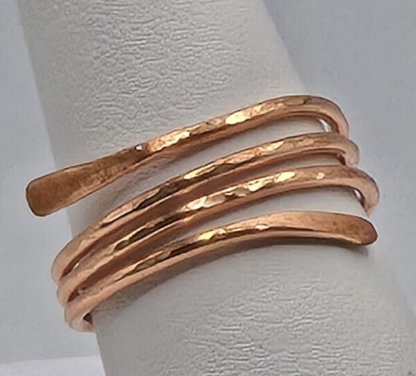 Hammered Copper Multi-wrap Ring
