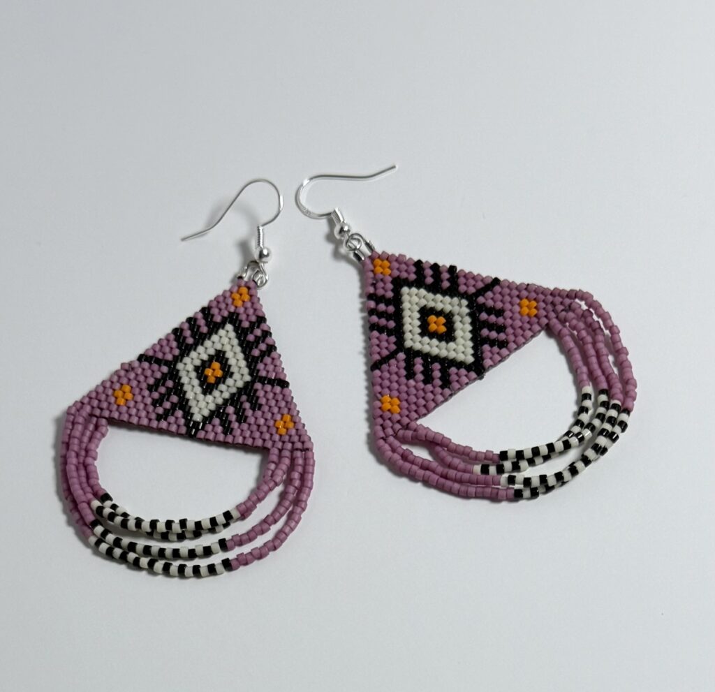 Desert Orchid Looped Fringe Earrings